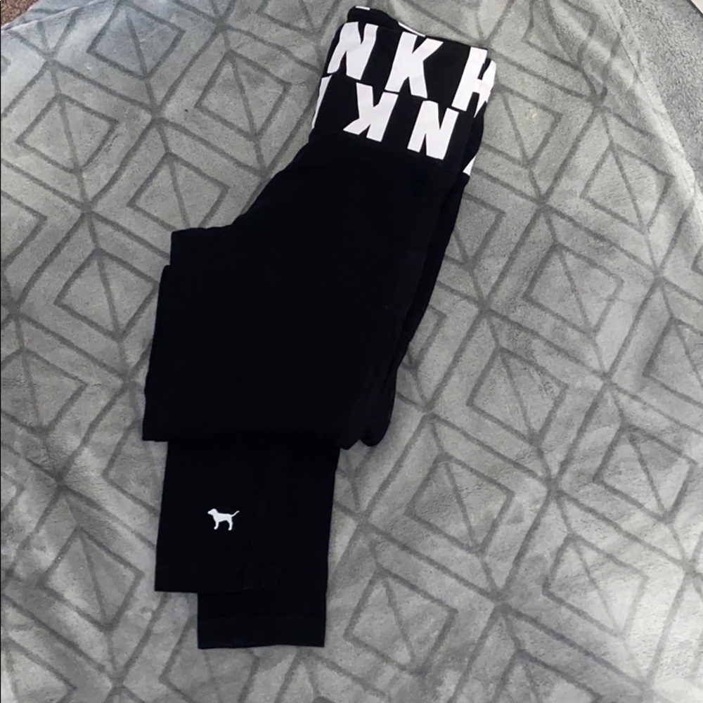 Pink side mesh leggings